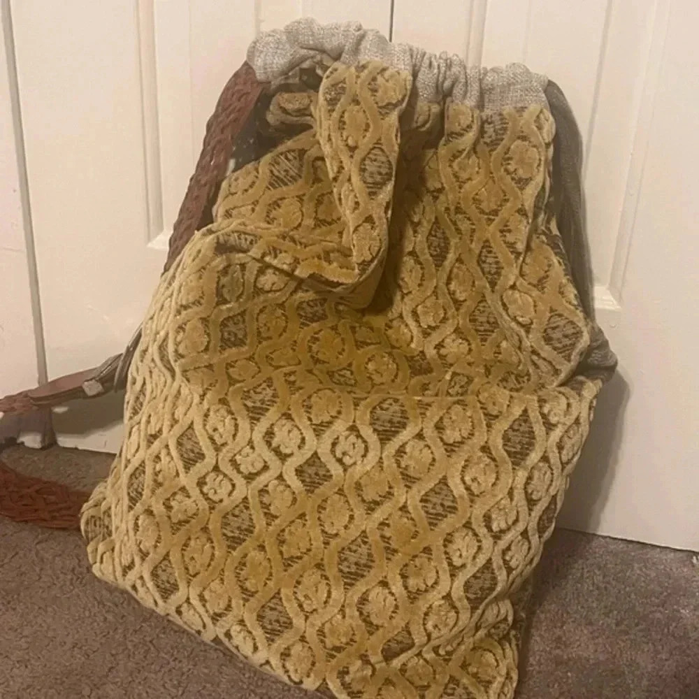 One of a Kind Deidre McGehee Design DMD Chenille One Strap Backpack Bag Purse - Picture 7 of 14